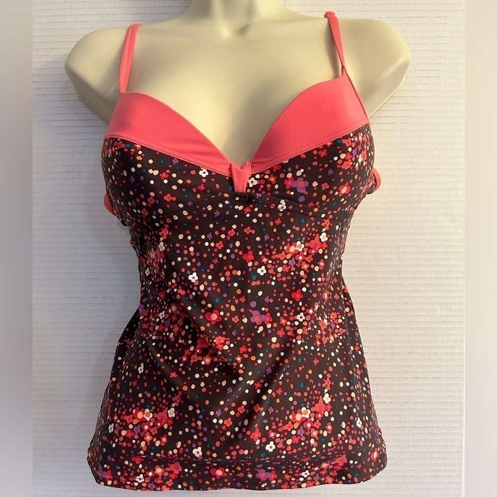 Lole tankini swim top with under wire push up bra & adjustable straps Sz M.  M20